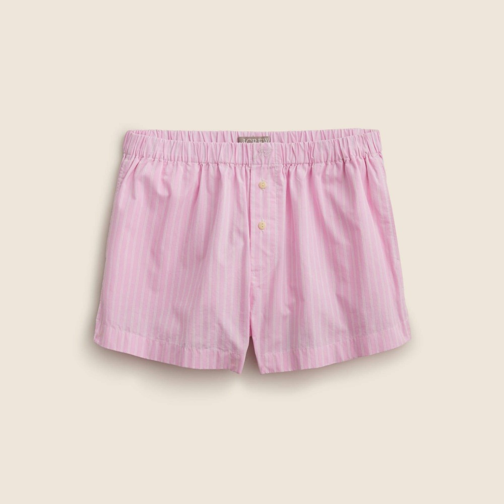 J.Crew Womens Cotton poplin boxer short in stripe XL NWT